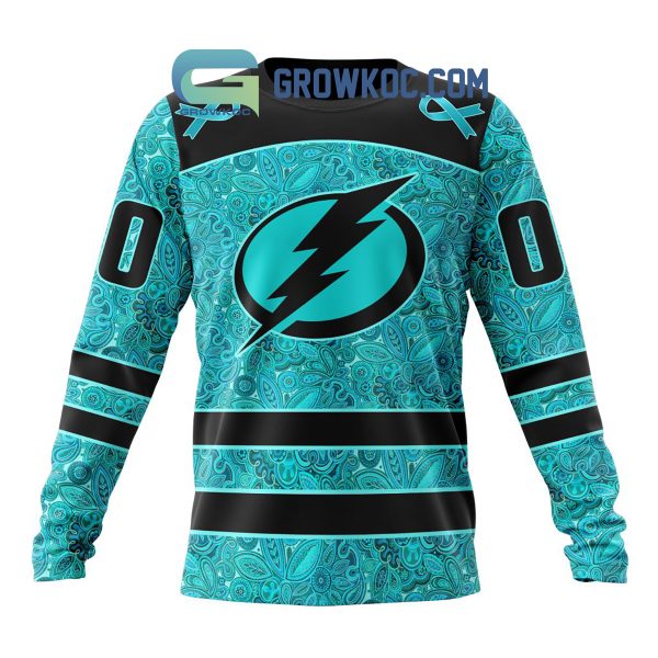 Tampa Bay Lightning Fight Ovarian Cancer Personalized Hoodie Shirts