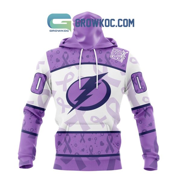 Tampa Bay Lightning Lavender Fight Cancer Personalized Hoodie Shirts