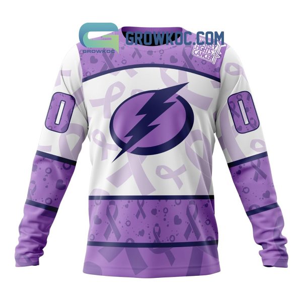 Tampa Bay Lightning Lavender Fight Cancer Personalized Hoodie Shirts