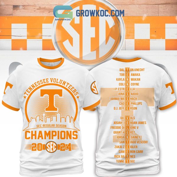 Tennessee Volunteers SEC Regular Season Champions 2024 White Hoodie Shirts