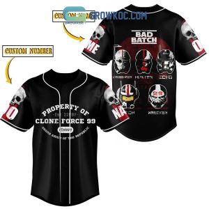 The Bad Batch Property Of Clone Force 99 Personalized Baseball Jersey