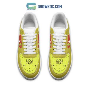 The Grinch Basic Freaking Grinch Green And White Design Air Force 1 Shoes