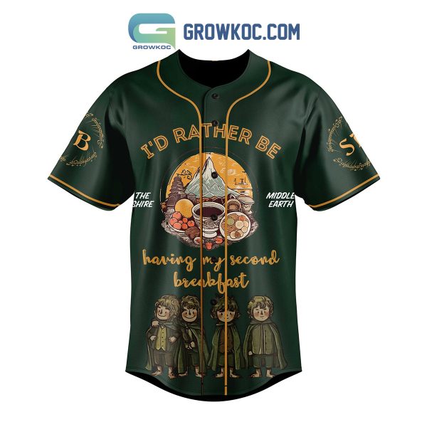The Hobbit I’d Rather Be Having My Second Breakfast Personalized Baseball Jersey