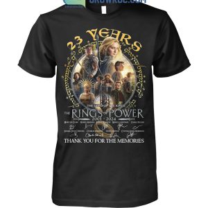 The Lord Of The Rings Movie The Rings Of Power 23 Years Of The Memories T-Shirt