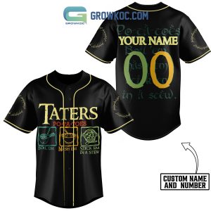 The Lord Of The Rings Taters Potatoes Black Personalized Baseball Jersey