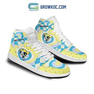 The Powerpuff Girls Bubbles Blue Energy Trail Air Jordan 1 Shoes