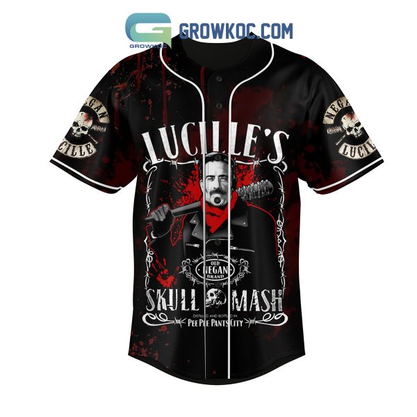 The Walking Dead Negan Lucille Skull Mash Personalized Baseball Jersey