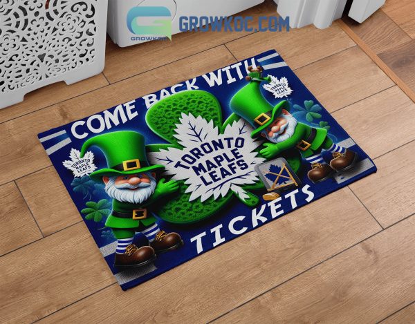 Toronto Maple Leafs Come Back With Tickets Happy St. Patrick’s Day Doormat