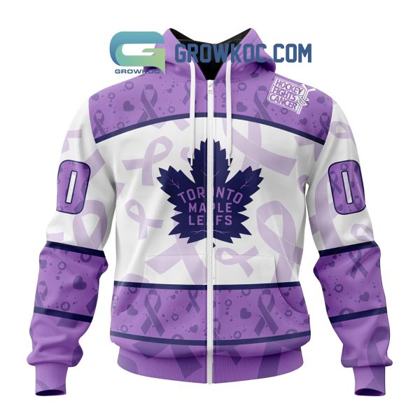 Toronto Maple Leafs Lavender Fight Cancer Personalized Hoodie Shirts