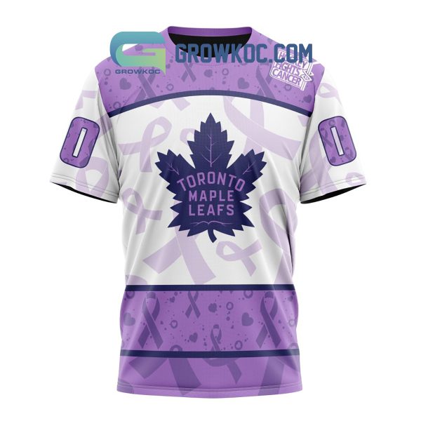 Toronto Maple Leafs Lavender Fight Cancer Personalized Hoodie Shirts