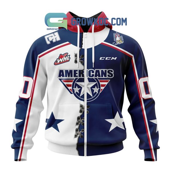 Tri-City Americans Mix Home And Away Jersey Personalized Hoodie Shirt