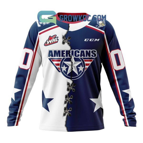 Tri-City Americans Mix Home And Away Jersey Personalized Hoodie Shirt