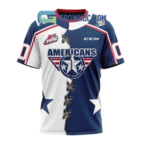 Tri-City Americans Mix Home And Away Jersey Personalized Hoodie Shirt