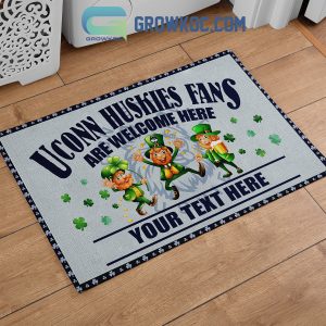 Uconn Huskies Fans Are Welcome Here St. Patrick’s Day Personalized Doormat