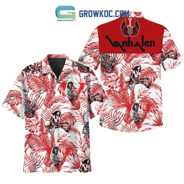 Van Halen Hawaiian Shirts With Summer Flip Flop