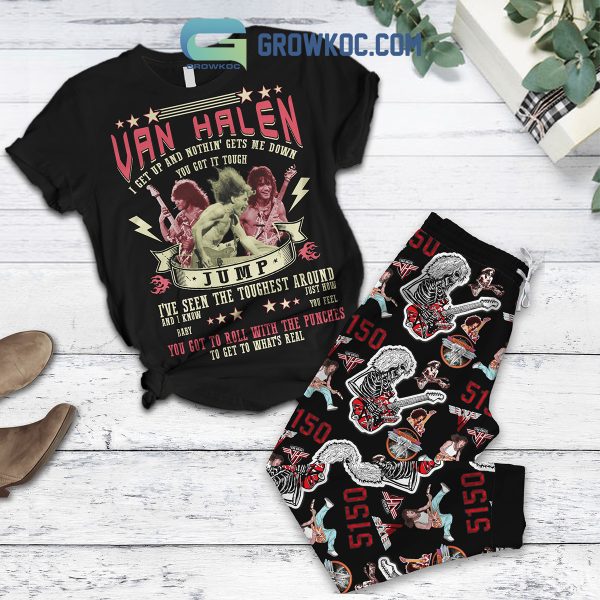 Van Halen I Get Up And Nothin’ Get Me Down Fleece Pajamas Set