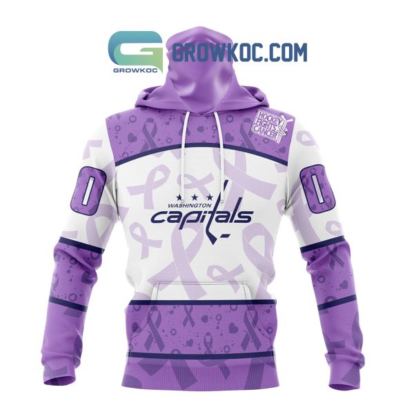Washington Capitals Lavender Fight Cancer Personalized Hoodie Shirts