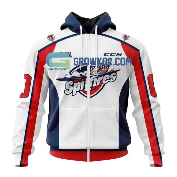 Windsor Spitfires Away Jersey Personalized Hoodie Shirt