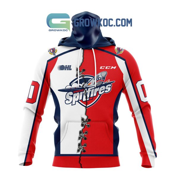 Windsor Spitfires Mix Home And Away Jersey Personalized Hoodie Shirt