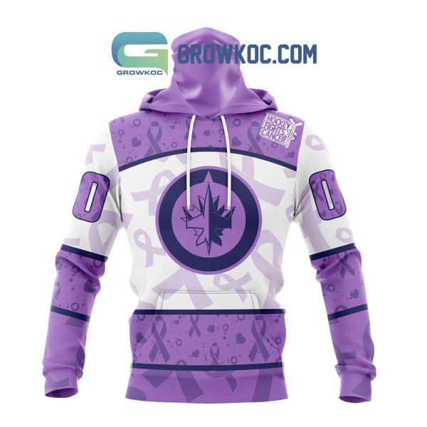 Winnipeg Jets Lavender Fight Cancer Personalized Hoodie Shirts