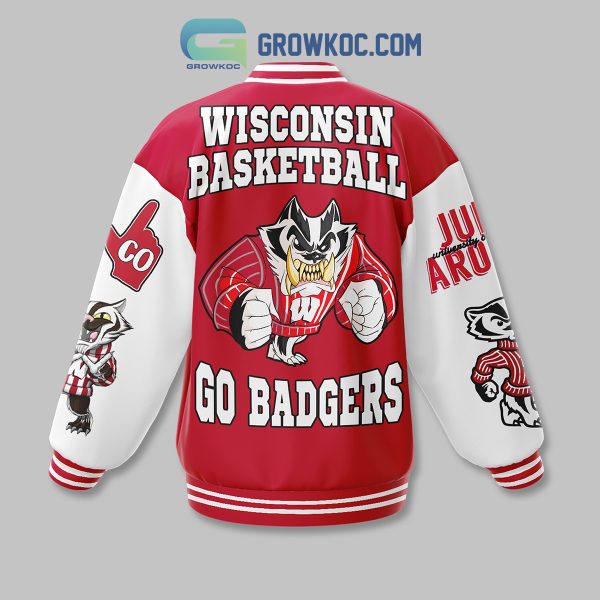Wisconsin Badgers Basketball Go Badgers Baseball Jacket