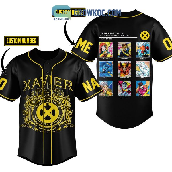 X-Men Xavier Institute For Higher Learning Class Of 1992 Personalized Baseball Jersey