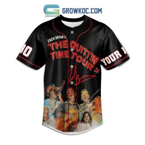 Zach Bryan The Quitting Time Tour 2024 Personalized Baseball Jersey