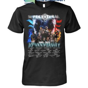 2005-2025 Supernatural 20th Anniversary Thank You For The Memories T-Shirt