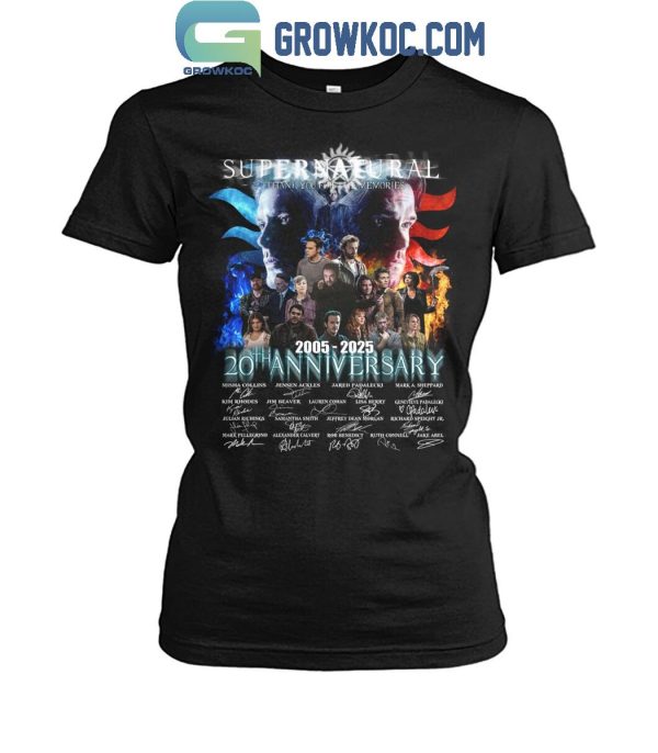 2005-2025 Supernatural 20th Anniversary Thank You For The Memories T-Shirt