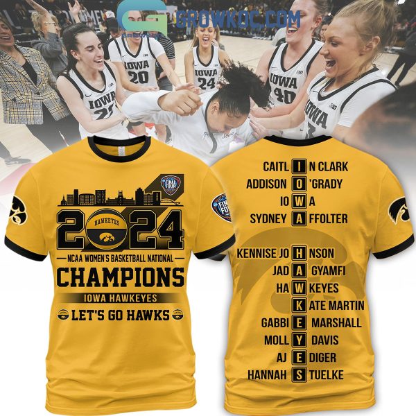 2024 NCAA Women’s Basketball National Champions Iowa Hawkeyes Hoodie T Shirt