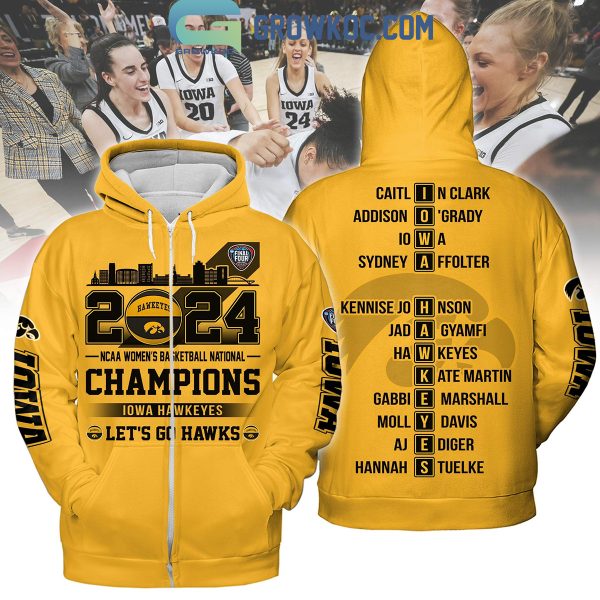 2024 NCAA Women’s Basketball National Champions Iowa Hawkeyes Hoodie T Shirt