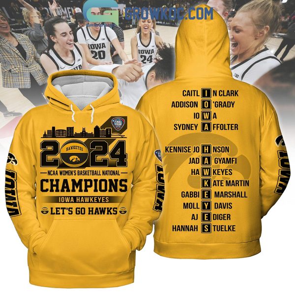 2024 NCAA Women’s Basketball National Champions Iowa Hawkeyes Hoodie T Shirt