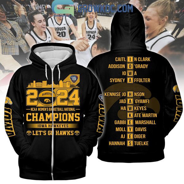 2024 NCAA Women’s Basketball National Champions Iowa Hawkeyes Hoodie T Shirt