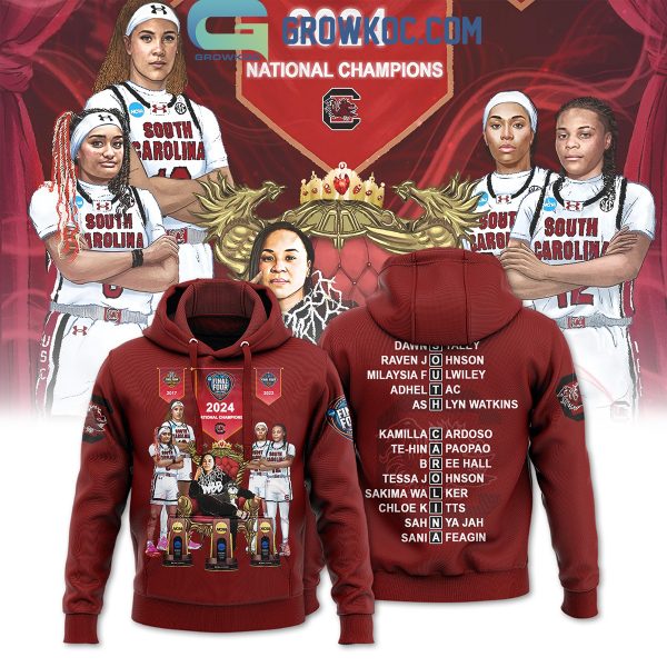 2024 South Carolina Gamecocks NCAA Women’s Basketball National Champions Red Hoodie Shirts