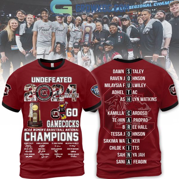 2024 Undefeated Perfect Season Gamecocks NCAA Women’s Basketball National Champions Hoodie T Shirt