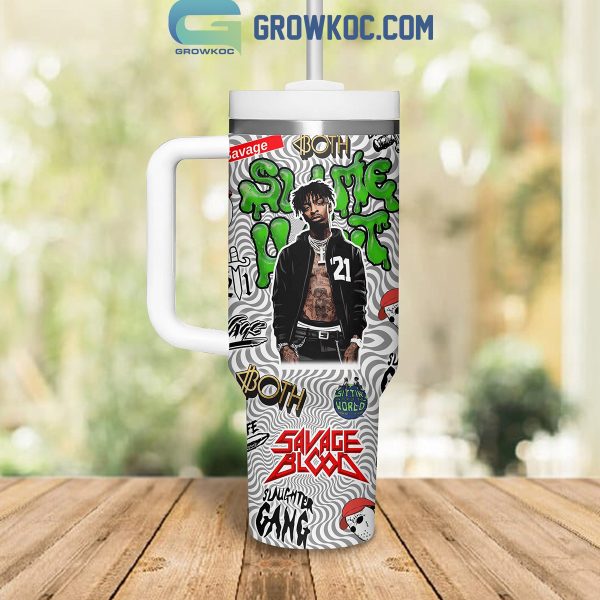 21 Savage Blood Issa Knife Slaughter Gang 40oz Tumbler