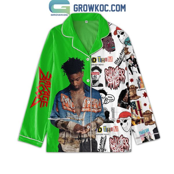 21 Savage Issa Knife Rap Song Polyester Pajamas Set