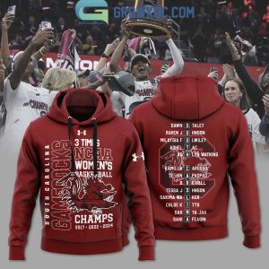 3 Times Champions South Carolina Gamecocks NCAA Women’s Basketball Hoodie Shirts Red