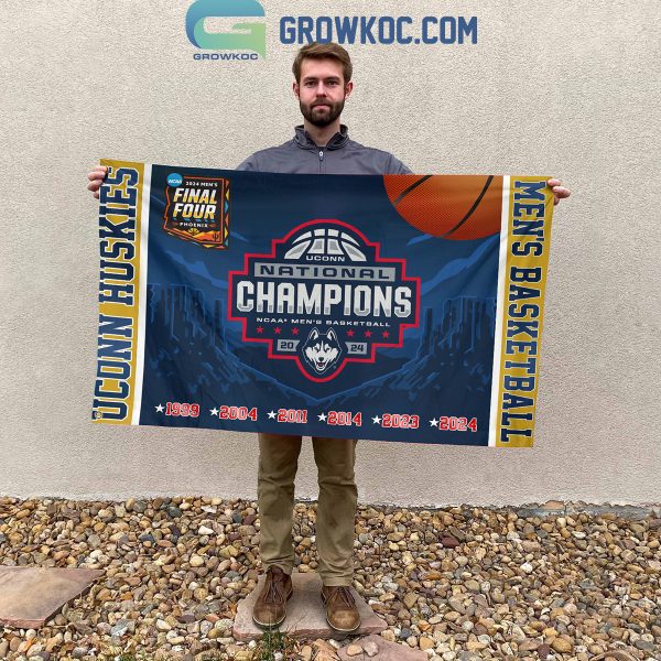 6 Times Champions Uconn Huskies National Champions House Garden Flag