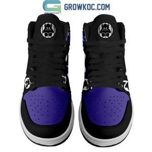 6LACK Stay Down Purple Teddy Bear Fan Air Jordan 1 Shoes