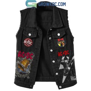 ACDC For Those About To Rock We Salute You Sleeveless Denim Jacket