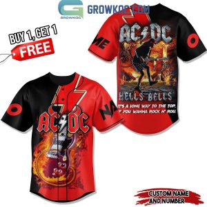 ACDC Hells Bells It’s A Long Way To The Top Personalized Baseball Jersey