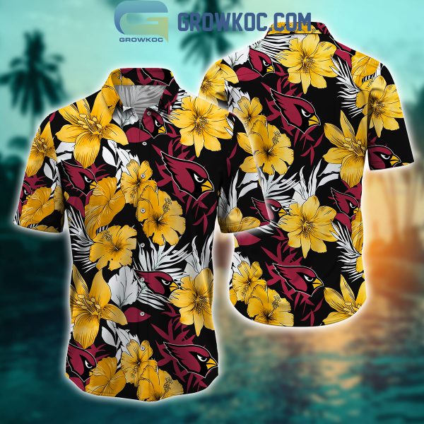 Arizona Cardinals Tropical Aloha Hibiscus Flower Hawaiian Shirt