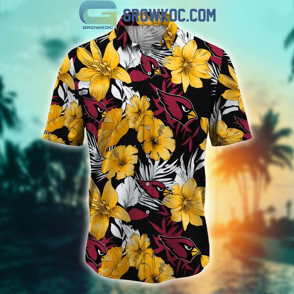 Arizona Cardinals Tropical Aloha Hibiscus Flower Hawaiian Shirt