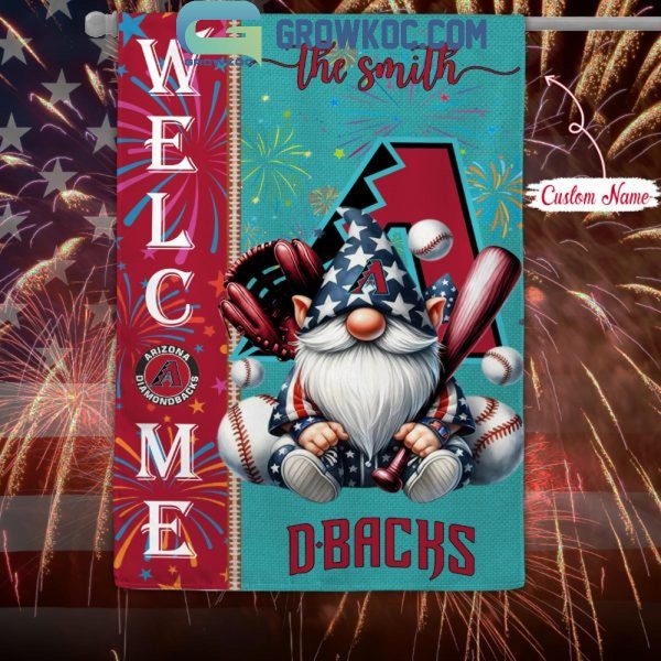 Arizona Diamondbacks Happy 4th Of July Independence Day Personalized House Garden Flag