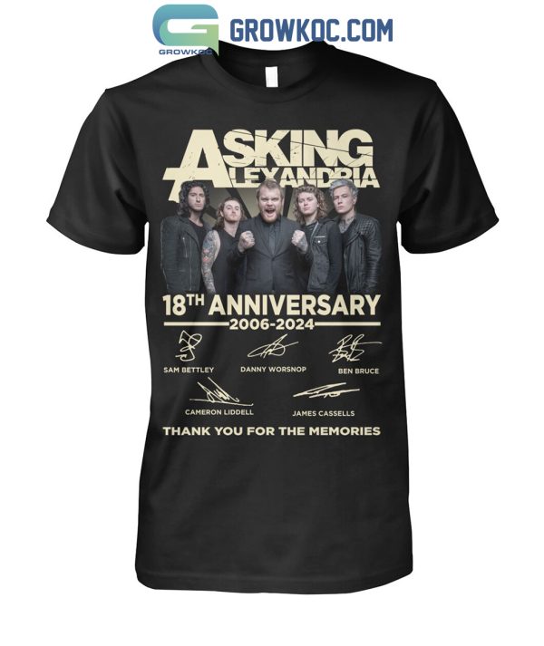 Asking Alexandria 18th Anniversary 2006 2024 Memories T Shirt