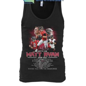Atlanta Falcons Matt Ryan 2008-2021 Matty Ice Thank You T-Shirt
