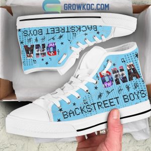 Backstreet Boys As Long As I Love You High Top Shoes Blue Design