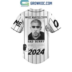 Bad Bunny Me Porto Bonito The Most Wanted Tour 2024 Personalized Baseball Jersey