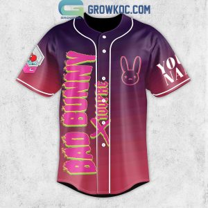 Bad Bunny The Sunset Purple Fan Personalized Baseball Jersey